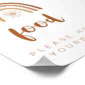 TINLEYボホテラコッタレインボーフードテーブルサイン ポスター (角)