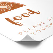 TINLEYボホテラコッタレインボーフードテーブルサイン ポスター (角)