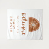 TINLEY ボーホー テラコッタ レインボー ベビーシャワー タペストリー (正面(横))