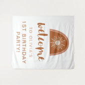 TINLEY ボーホー テラコッタ レインボー 誕生日ウェルカム タペストリー (正面(横))