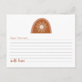 TINLEY Boho Rainbow 1st誕生日タイムカプセルカード エンクロージャーカード (正面)