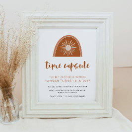 TINLEY Boho Rainbow 1st誕生日タイムカプセルポス ポスター