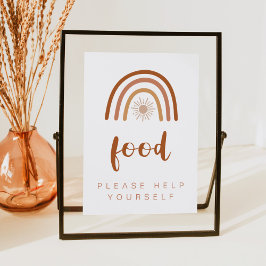 TINLEY Boho Terracottaレインボーフードテーブル5x7サイン 招待状