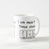 Tinna周期表名mug コーヒーマグカップ (正面右)