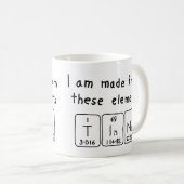 Tinna周期表名mug コーヒーマグカップ (正面右)