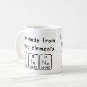 Tinna周期表名mug コーヒーマグカップ (正面左)