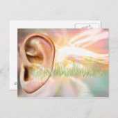 Tinnitus、コンセプチュアルコンピュータアートワーク。 ポストカード (正面/裏面)