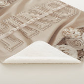 TINO刺繍バラ毛布 シェルパブランケット (3/4)