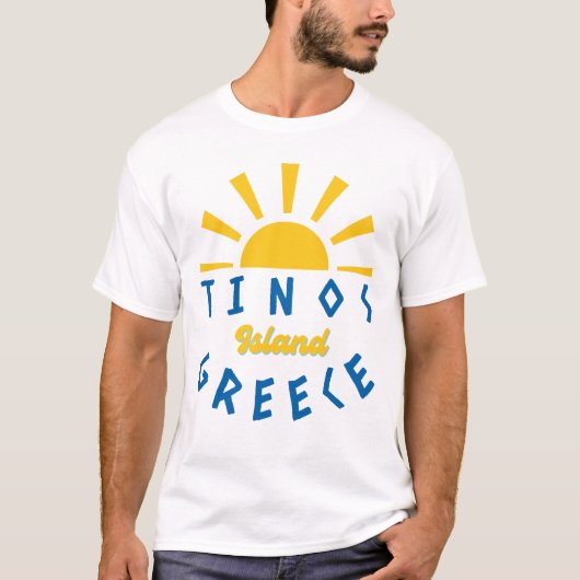 Tinos Island, Greece - Sunshine Men's White Tシャツ (正面)
