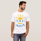 Tinos Island, Greece - Sunshine Men's White Tシャツ (正面フル)