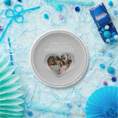 Tin's 結婚 Anniversary写真ハート紙プレート ペーパープレート (パーティー)