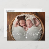 TINS 2度の賛美ベビー写真誕生の発表 案内ポストカード (正面/裏面)