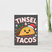 Tinsel And Tacos Cute Christmas Mexican Food Fun  カード (正面)
