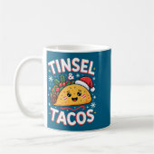Tinsel And Tacos Cute Christmas Mexican Food Fun  コーヒーマグカップ (左)