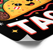 Tinsel And Tacos Cute Christmas Mexican Food Fun  ポスター (角)