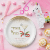 Tinsel and Tinis Christmas Holiday Party ペーパープレート (パーティー)