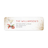 Tinsel and Tinis Christmas Holiday Party ラベル (正面)