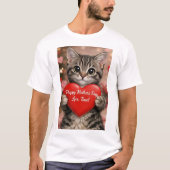 Tinsel "Happy Mother's Day Heart Kitten T-Shirt Tシャツ (正面)