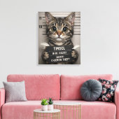 Tinsel the Christmas Kitten キャンバスプリント (インサイチュ (リビング))