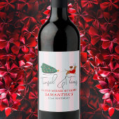 Tinsel & Tinis Tini Weenie Bit Older Xmas Doxie ワインラベル