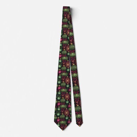 Tinsel Town  - Men's Christmas Custom Necktie ネクタイ (正面)