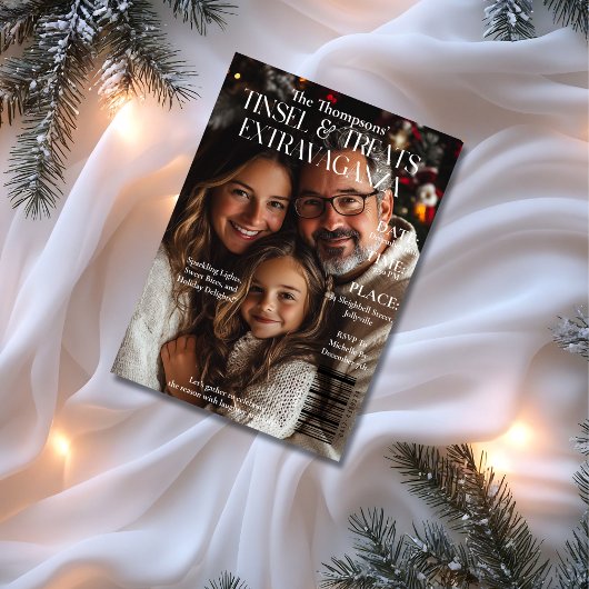 Tinsel & Treets Exvasanza Magazineカバーフォト 招待状