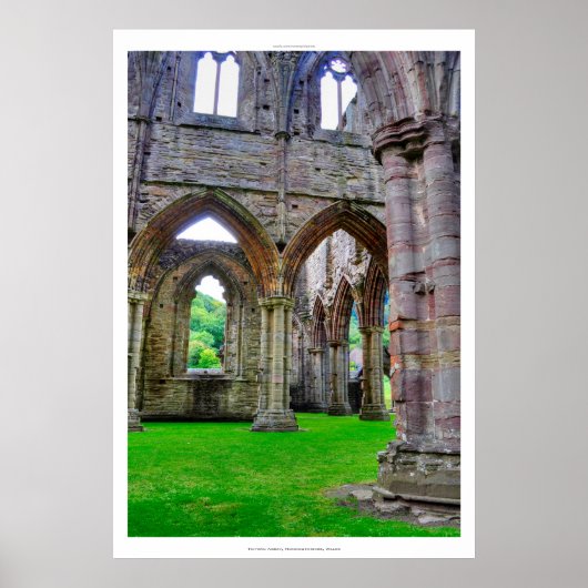 Tintern Abbey VIII、Cistercian Monastery Wales ポスター (正面)