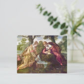 Tintorettoによるモーセの発見 ポストカード (スタンド正面)