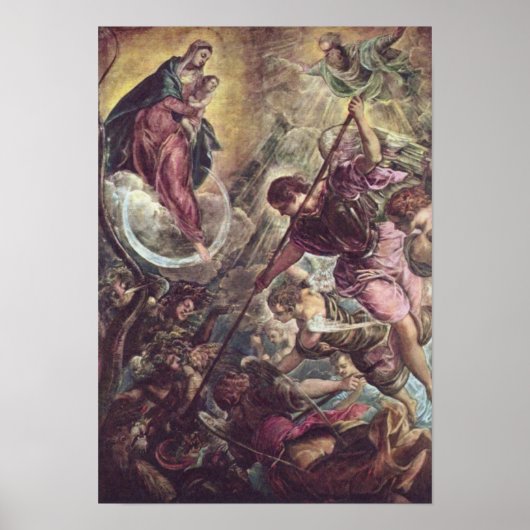 Tintoretto – Archangel Michael Fights Satan ポスター (正面)
