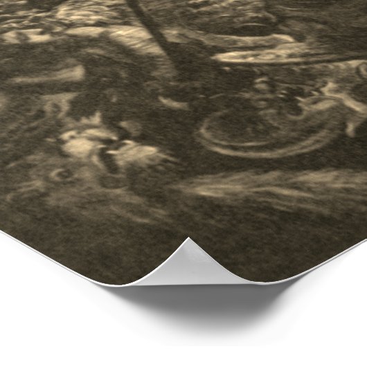 Tintoretto - Kampf des Erzengels Michael mit Satan ポスター (角)