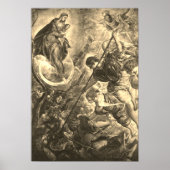 Tintoretto - Kampf des Erzengels Michael mit Satan ポスター (正面)
