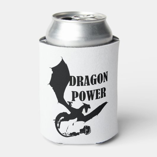 Tintta derramada forma Dragon en negro 2 缶クーラー (缶正面)