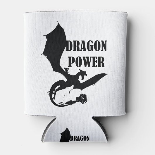 Tintta derramada forma Dragon en negro 2 缶クーラー (正面)