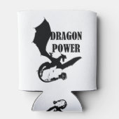 Tintta derramada forma Dragon en negro 2 缶クーラー (裏面)