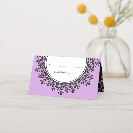 TINYつる植物バルミツワーシーティングテーブルエスコートカード プレイスカード (正面)