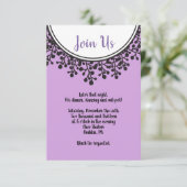 TINYつる植物円形バルミツワー披露宴カード 招待状 (スタンド正面)