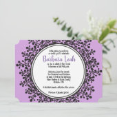 TINYつる植物円形バルミツワー招待状 招待状 (スタンド正面)