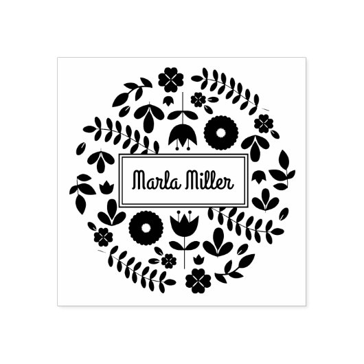 TINYつる植物差出人住所スタンプ ラバースタンプ (インプリント)