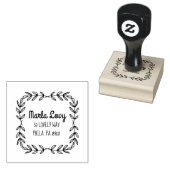 TINYつる植物差出人住所スタンプ ラバースタンプ (押印)