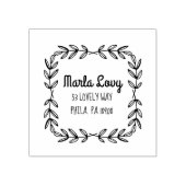 TINYつる植物差出人住所スタンプ ラバースタンプ (インプリント)