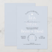 TINY ヒューマン ベイビー シャワー, ベイビー シャワー, モダン, 招待状 (正面/裏面)