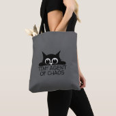 Tiny Agent of Chaos 黒猫トートバッグ トートバッグ (クローズアップ)
