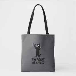 Tiny Agent of Chaos 黒猫トートバッグ トートバッグ