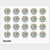 Tiny Art # 602 – 鳥違うオリジナル絵画ズ ラウンドシール (シート)