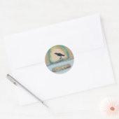 Tiny Art # 602 – 鳥違うオリジナル絵画ズ ラウンドシール (封筒)
