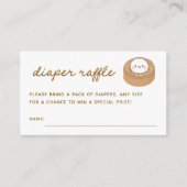 Tiny Bao Bao Baby Shower Diaper Raffle Tickets エンクロージャーカード (正面)