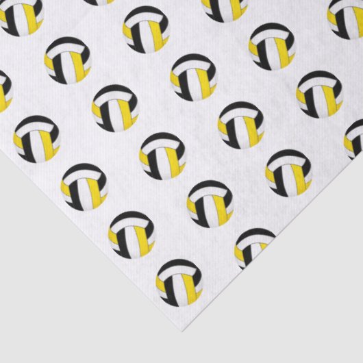 tiny black gold volleyballs pattern 薄葉紙 (詳細)