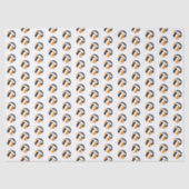 tiny black orange volleyballs pattern 薄葉紙 (正面)