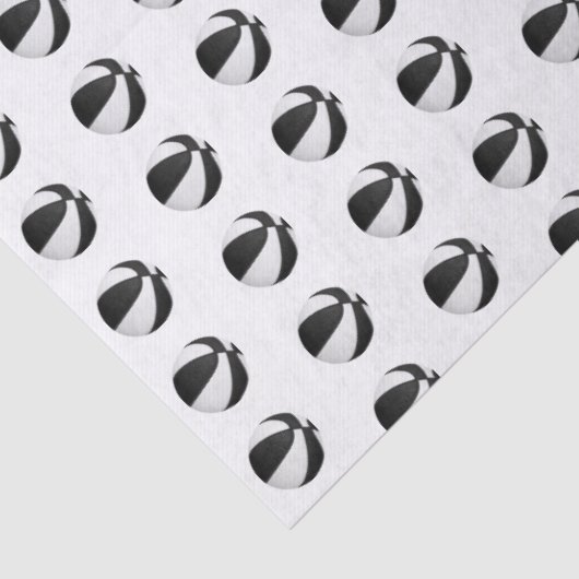 tiny black white basketballs pattern 薄葉紙 (詳細)