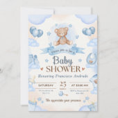 Tiny Blessing Baby Shower Elegant Design 招待状 (正面)